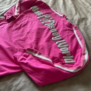 Disney World Pink and silver glitter long sleeve spirit jersey